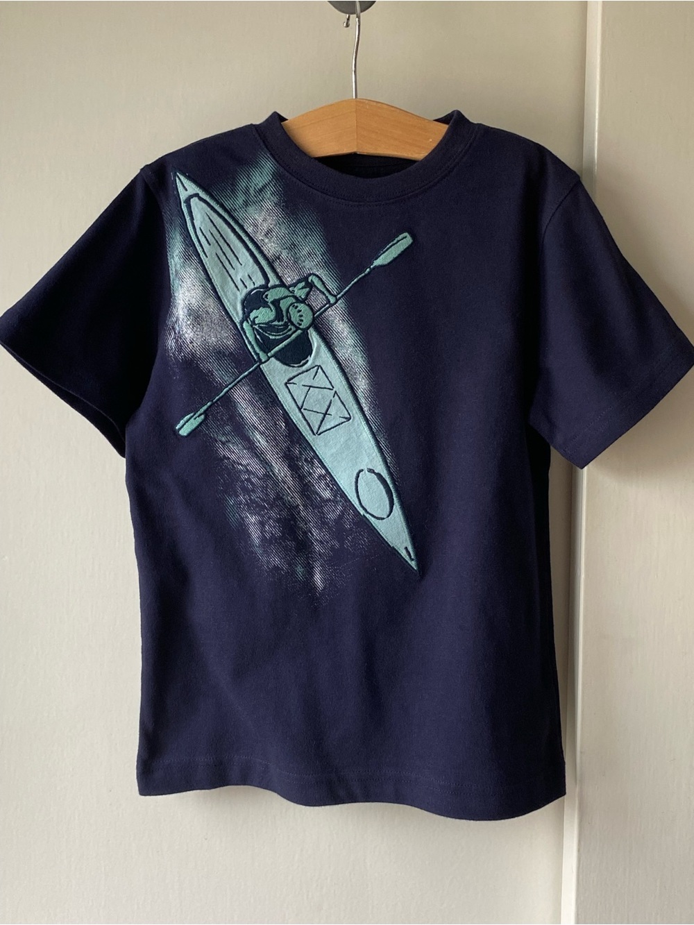 Kayak Shirt Size 5 Gymboree Navy Blue NWOT Boat River Ocean Beach Sporty Cotton